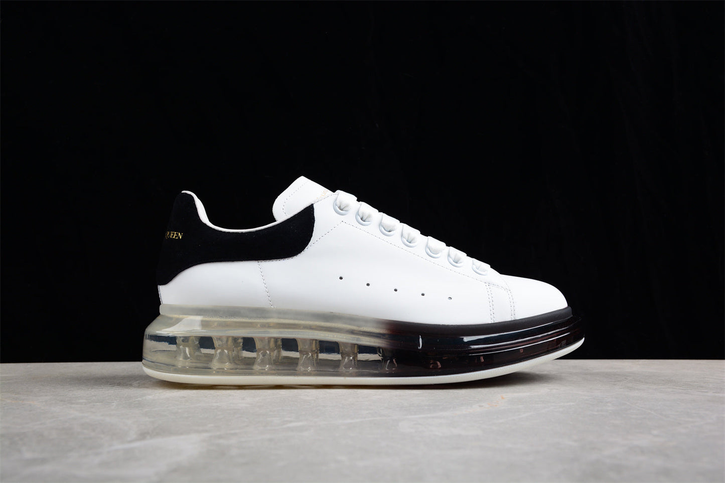 Alexander McQueen Oversized Air Sole Sneaker in White/Black
