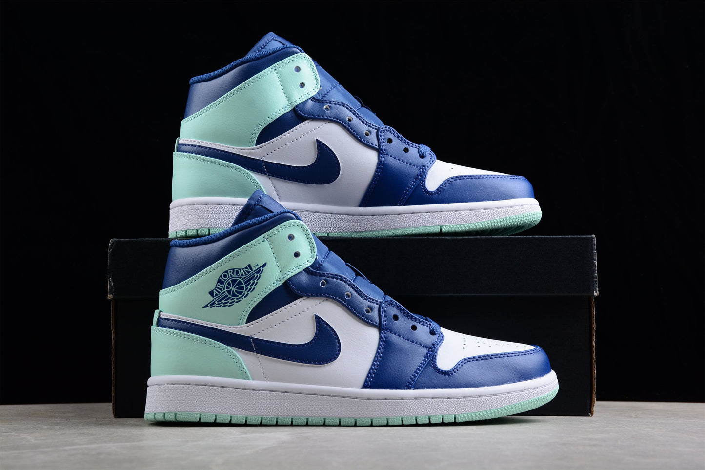 Nike Air Jordan 1 Mid Mystic Navy Mint Foam White