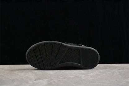 Lanvin Curb Triple Black Leather Sneakers