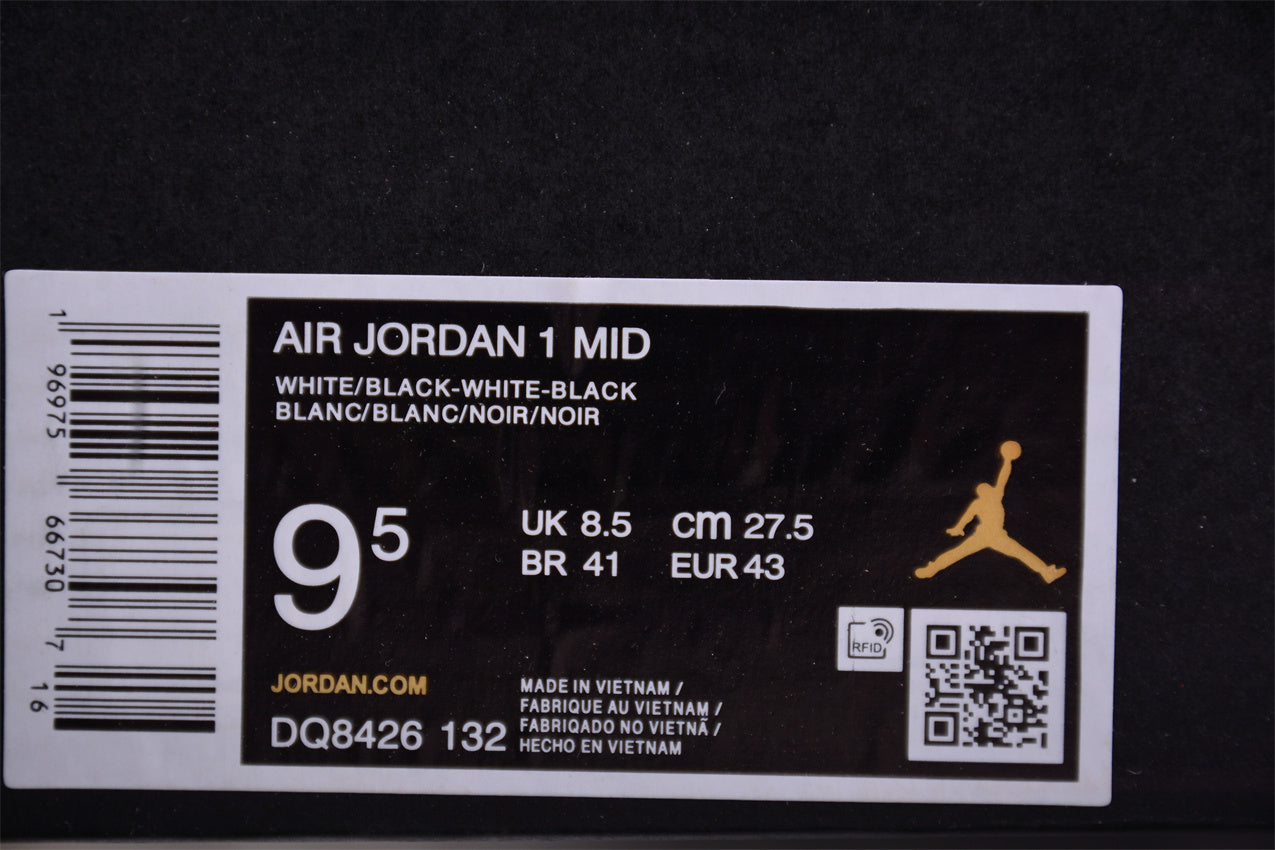Nike Air Jordan 1 Mid "Reverse Panda" White Black
