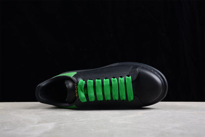 Alexander McQueen Oversized Black Green Leather Sneakers