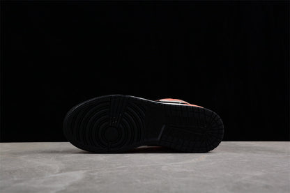 Air Jordan 1 Mid GS Orange Suede Sneakers