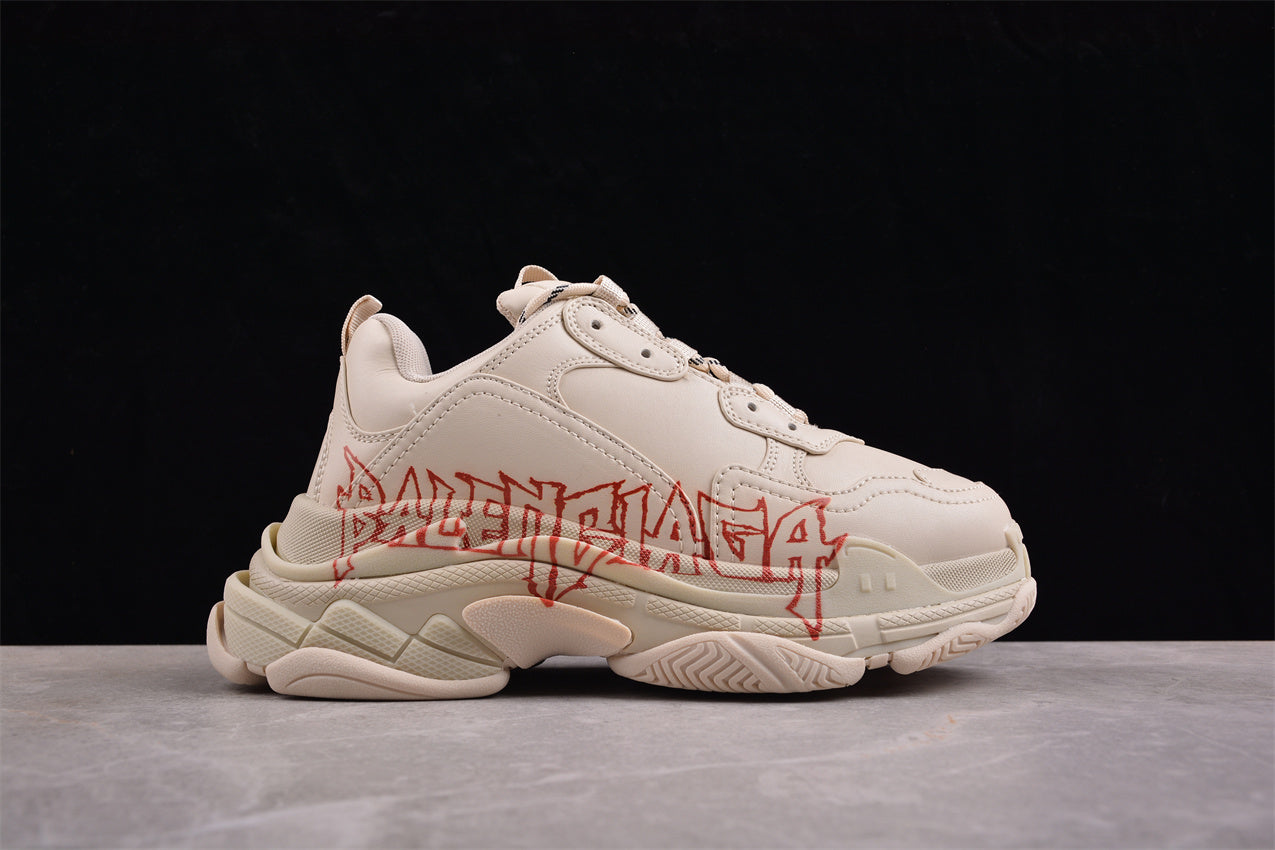 Balenciaga Triple S DIY METAL – Cream/Red