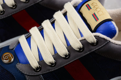 Gucci GG Screener Grey Navy Sneakers