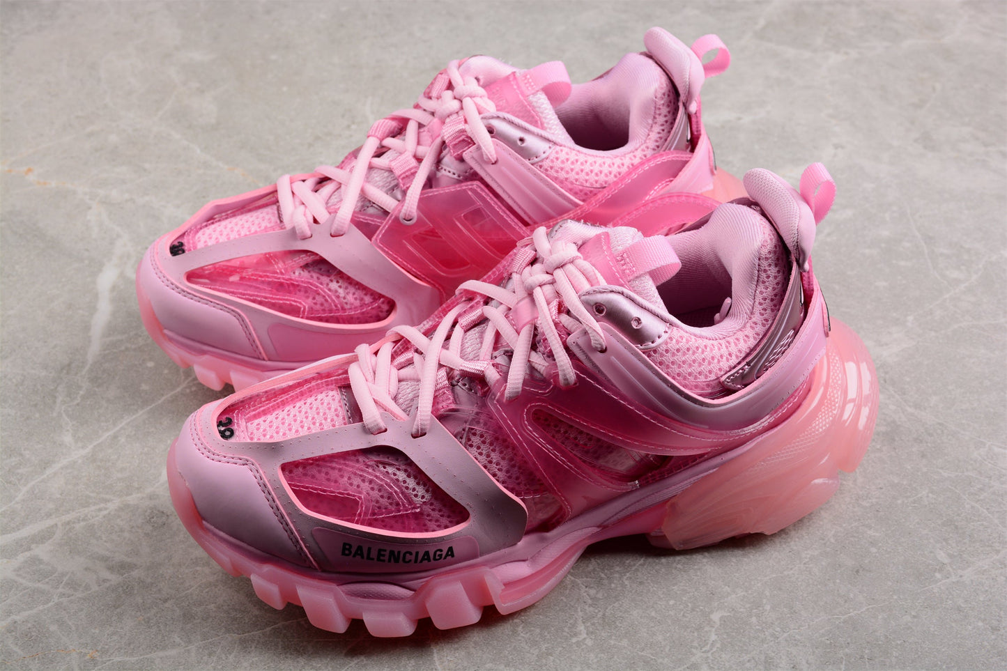 Balenciaga Track Clear Sole Pink Women’s Sneakers