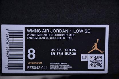 Air Jordan 1 Low SE Phantom Repaired Denim Sneakers