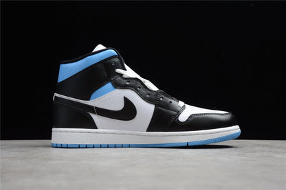 Nike Air Jordan 1 Mid University Blue Black Sneakers