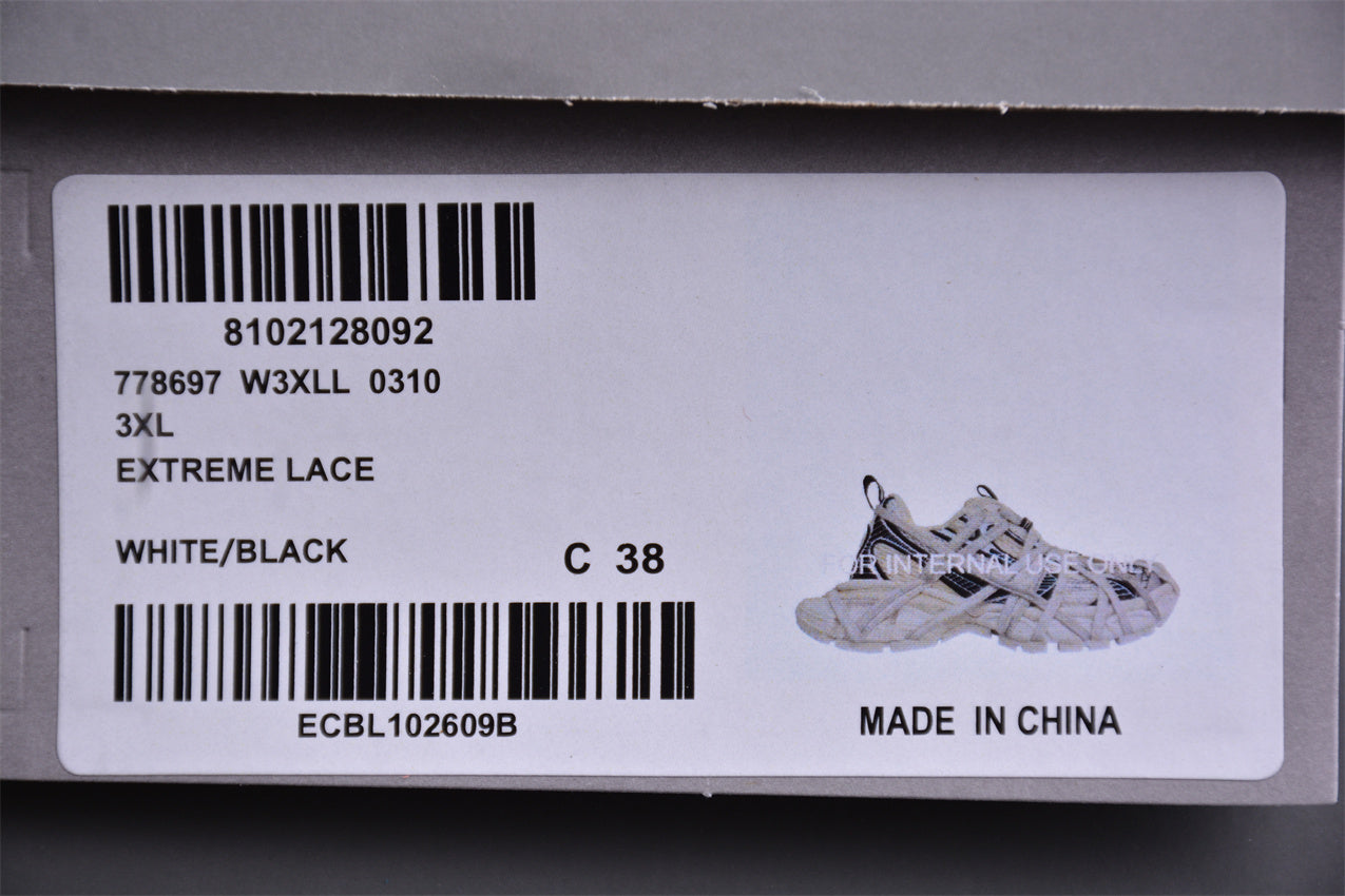 Balenciaga 3XL Extreme Lace White & Black