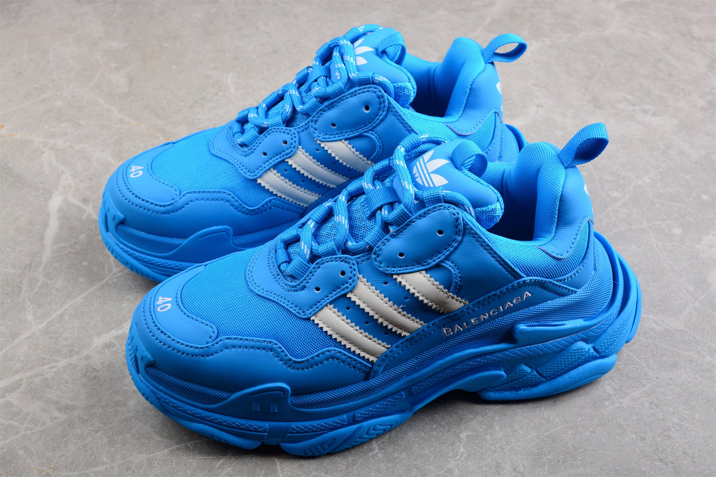 Balenciaga x Adidas Triple S Blue Sneakers