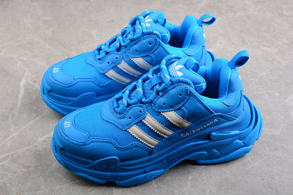Balenciaga x Adidas Triple S Blue Sneakers