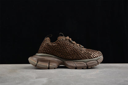 Balenciaga 3XL Fishnet Brown Sneakers