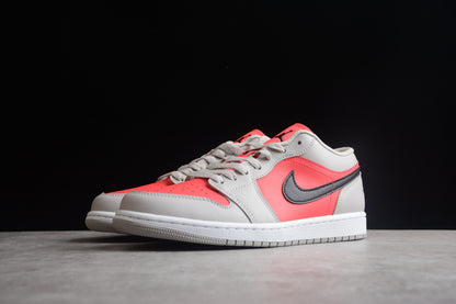 Nike Air Jordan 1 Retro Low Light Iron Ore Siren Red Sneakers