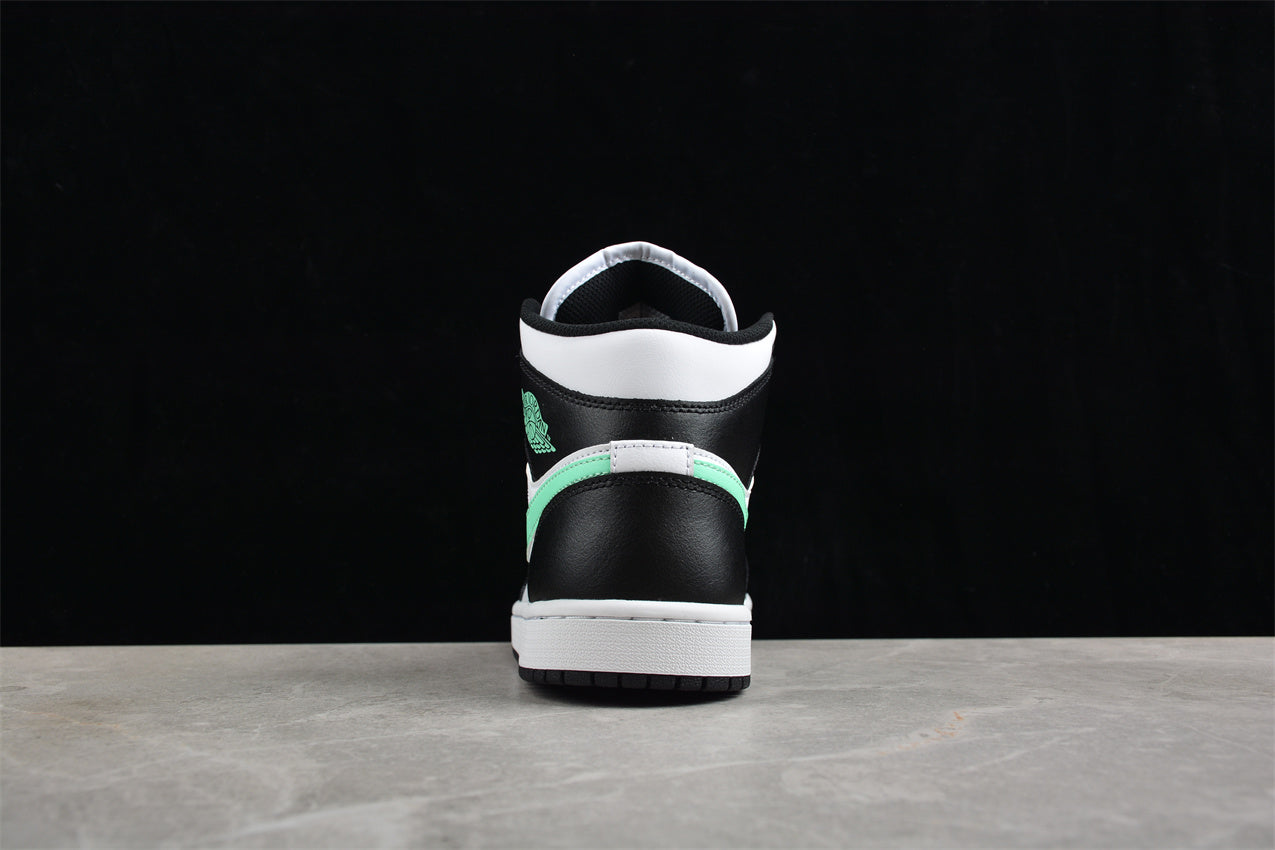 Nike Air Jordan 1 Mid "Green Glow White Black"