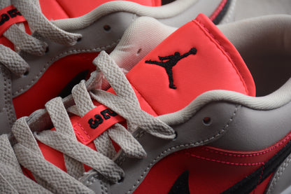 Nike Air Jordan 1 Retro Low Light Iron Ore Siren Red Sneakers