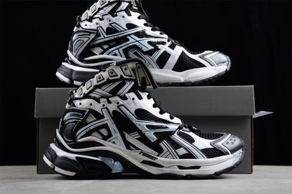 Balenciaga Runner Hightop Black White Sneakers