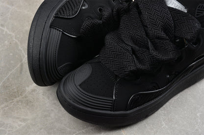 Lanvin Curb Triple Black Leather Sneakers