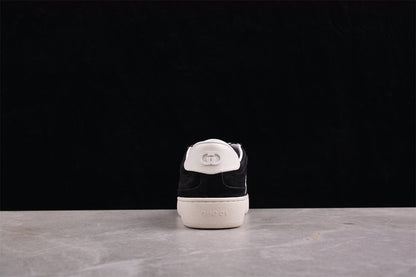 Gucci Interlocking G Black Suede Low Top Sneakers
