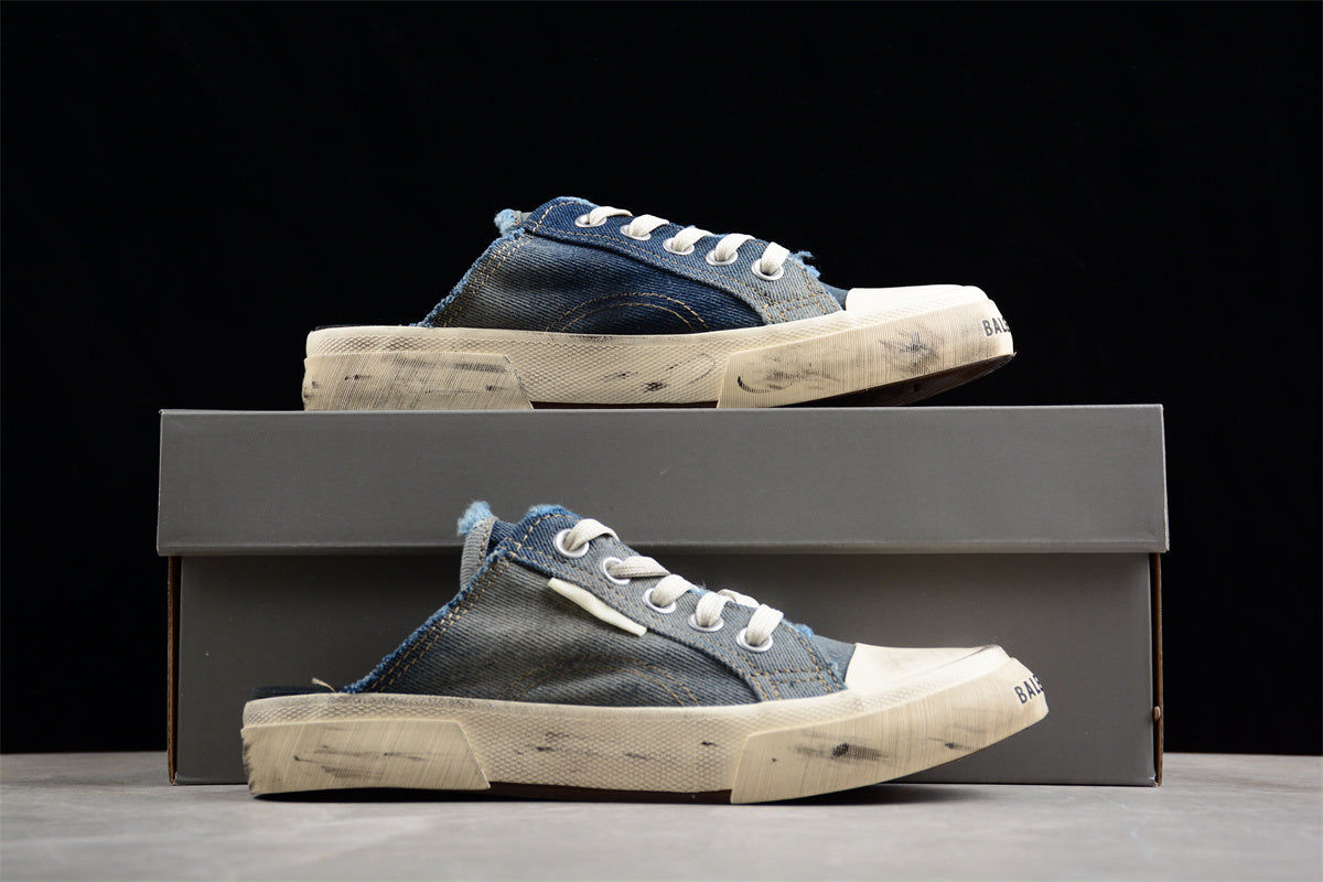 Balenciaga Paris Mule Denim Blue