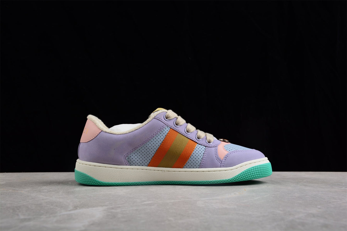 Gucci Lovelight Screener Purple Orange Sneakers