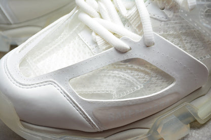 White Track Clear Sole Sneakers