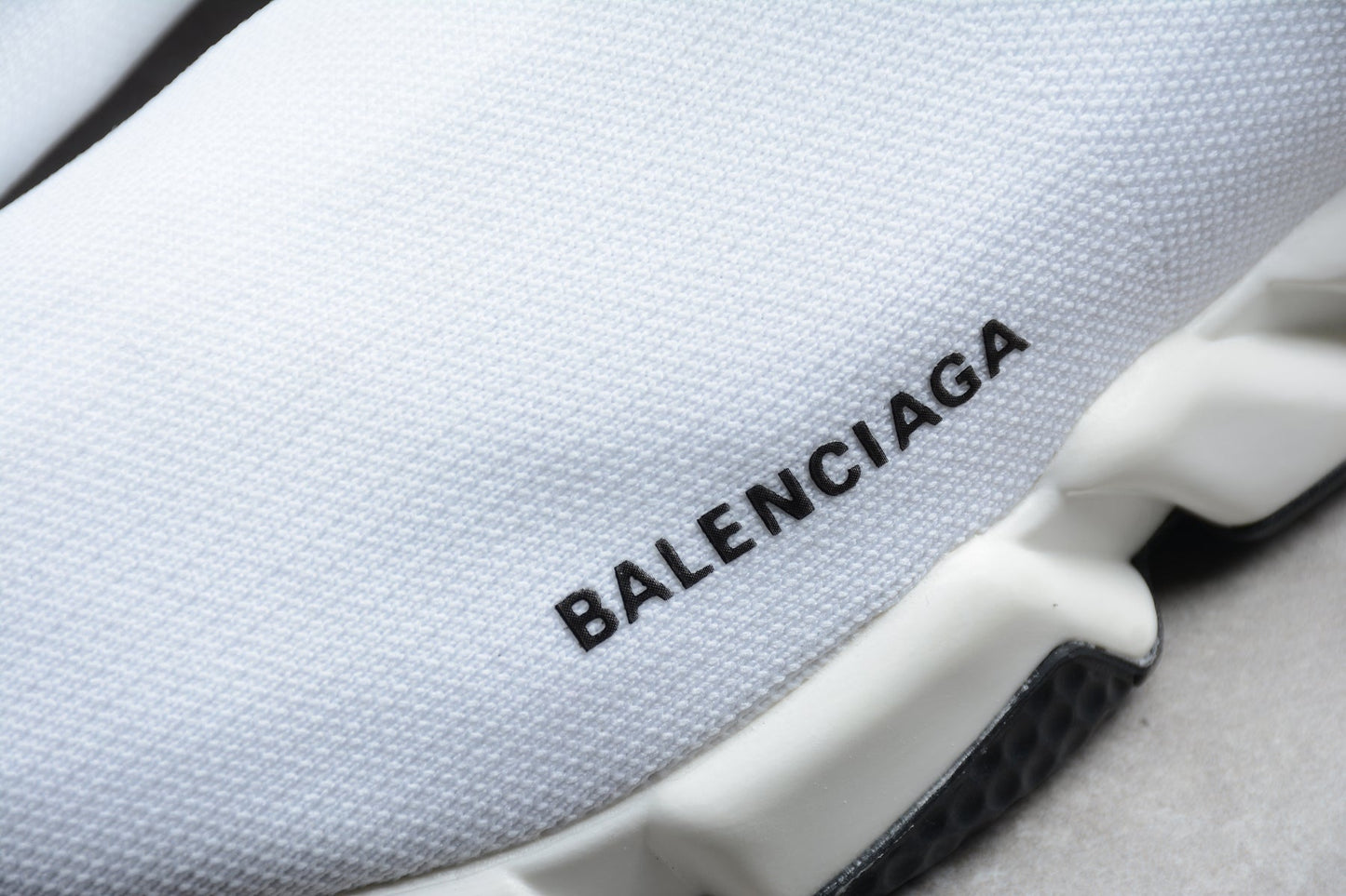 Balenciaga Off-White Speed Knit Sneakers