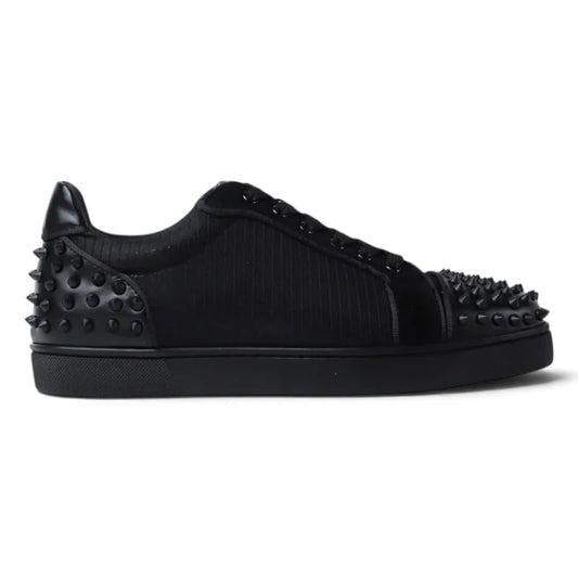 Christian Louboutin Junior Spikes Cotton Sneakers