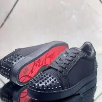 Christian Louboutin Junior Spikes Cotton Sneakers