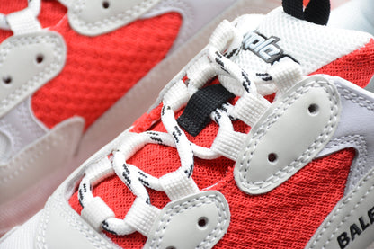 Balenciaga Triple S Clear Sole White Red Sneakers