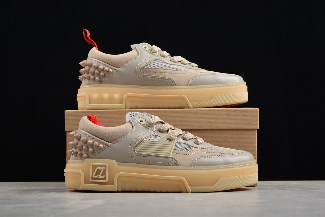 Christian Louboutin Astroloubi Leather Sneakers in Grey