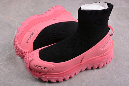 Moncler Trailgrip Sock Black Pink Sneakers