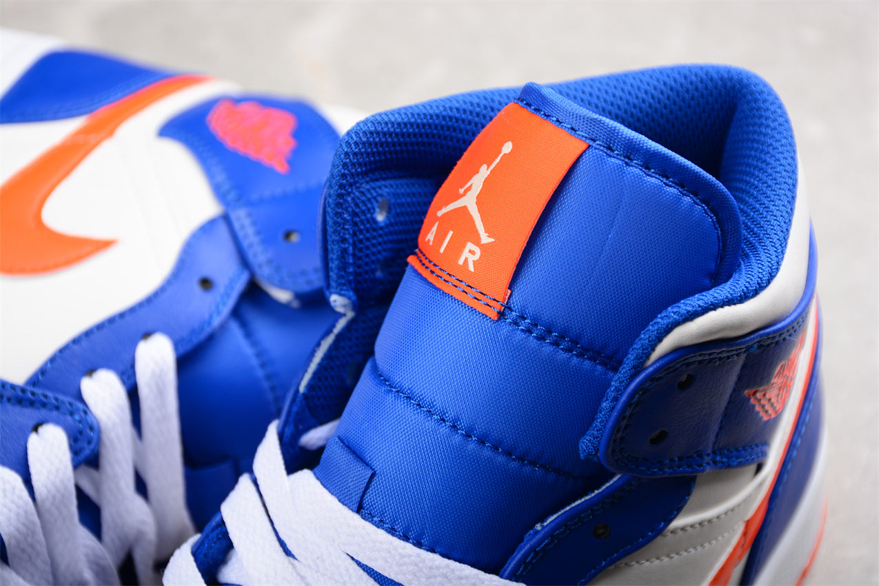 Air Jordan 1 Mid "Knicks" Orange Blue