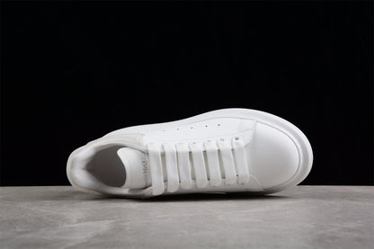 Alexander McQueen Oversized All White Leather Sneakers