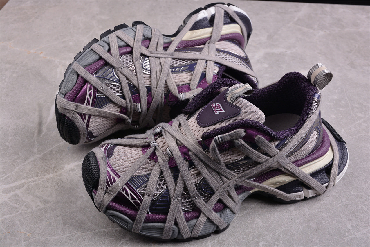 Balenciaga 3XL Extreme Lace-Up Purple Sneakers