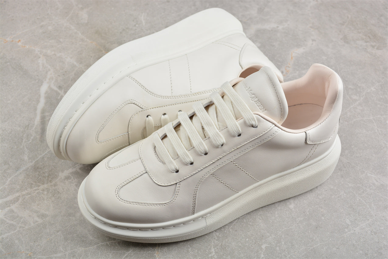 Alexander McQueen Oversized Leather Sneakers in White