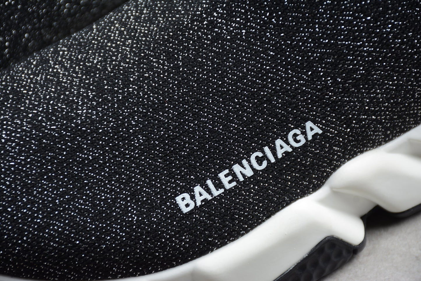 Grey & White Speed Knit Sneakers