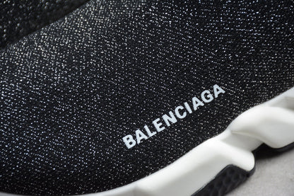 Grey & White Speed Knit Sneakers