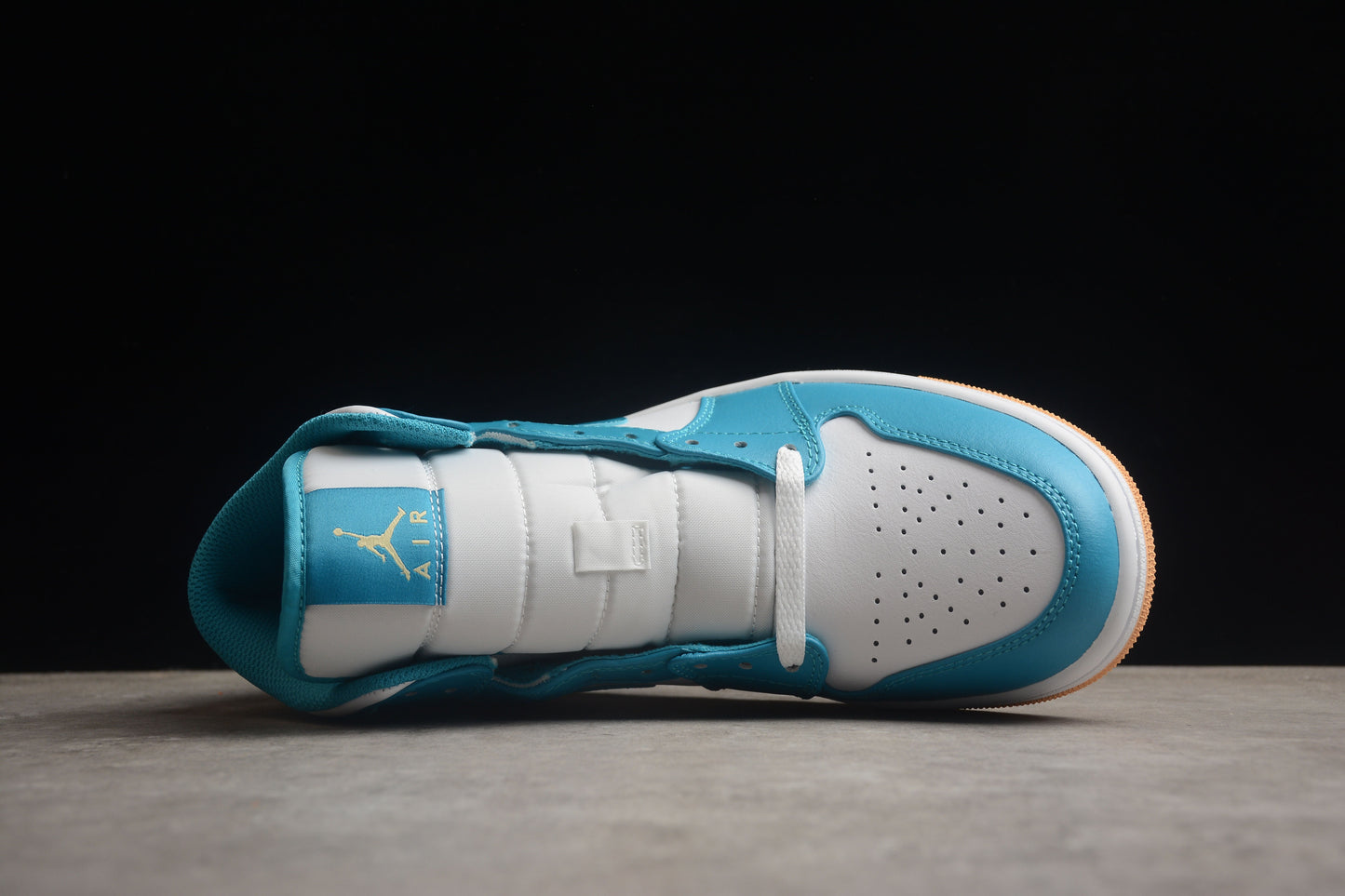 Nike Air Jordan 1 Mid "Aquatone Celestial Gold White"
