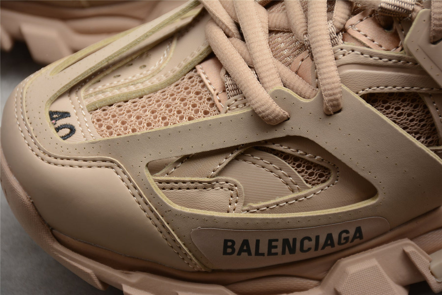 Men's Full Beige Track Lifestyle Sneakers