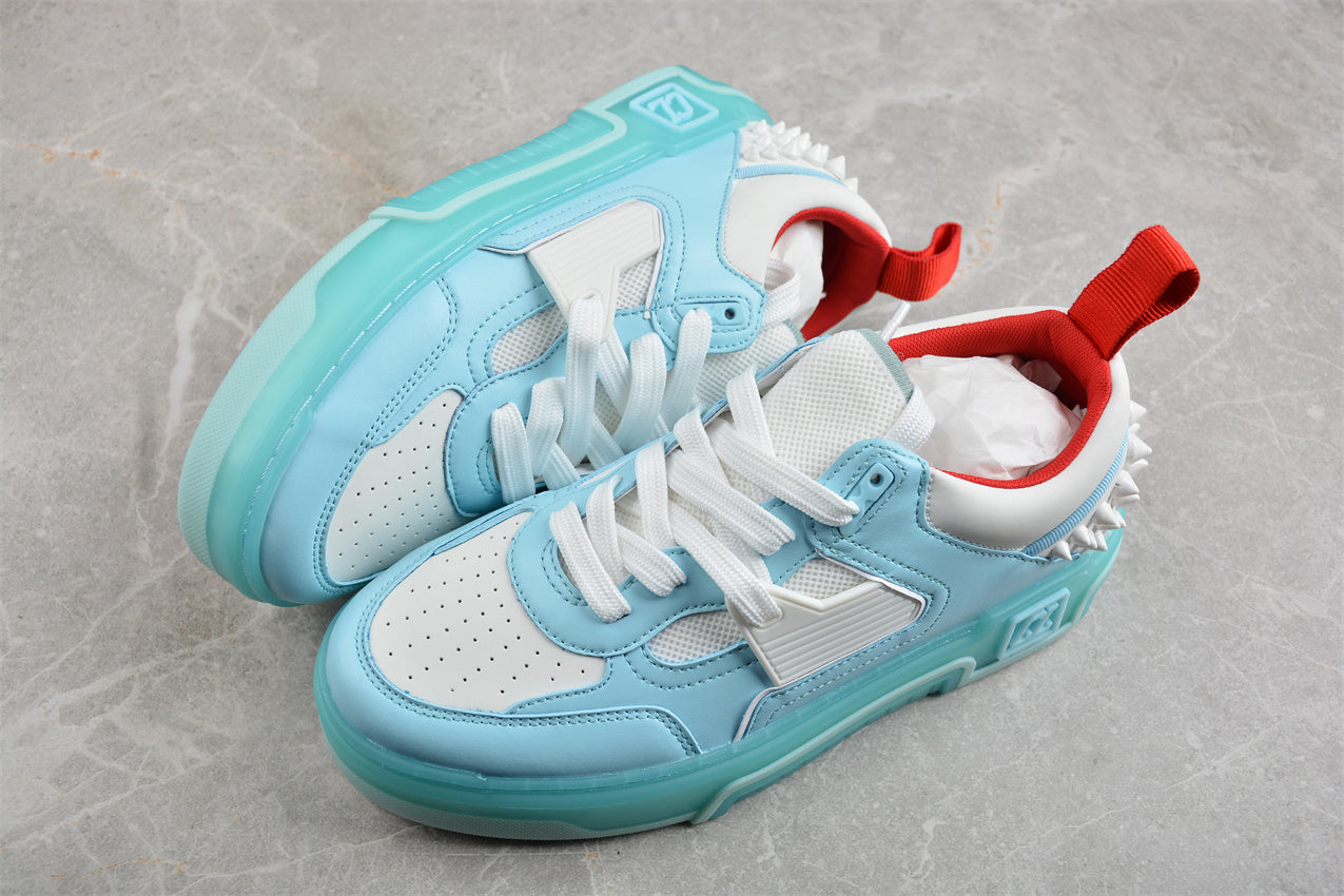 Christian Louboutin Astroloubi Leather Sneakers in Ice Blue