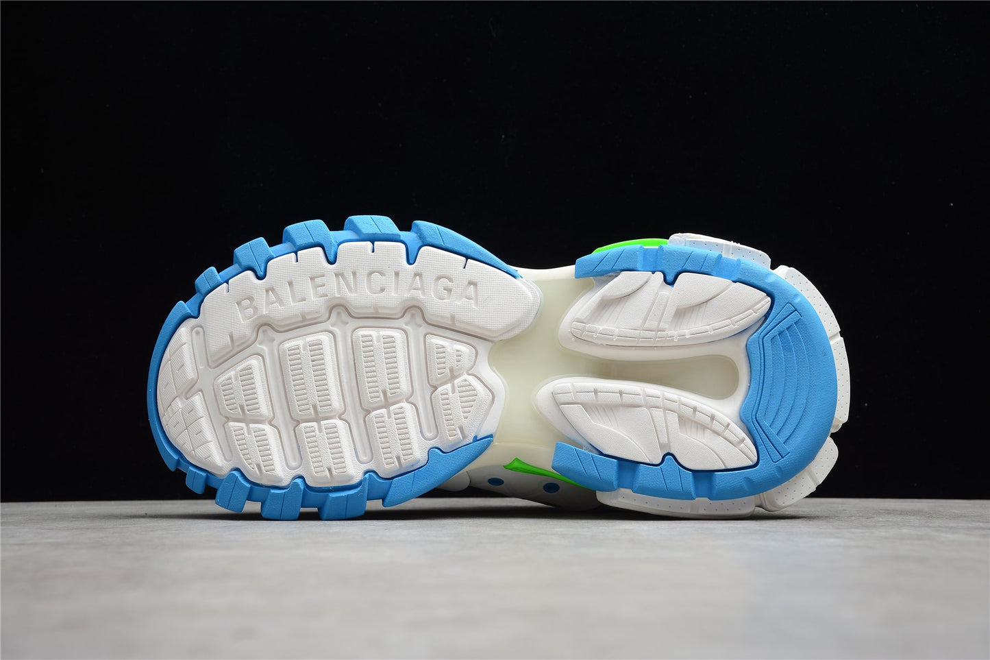 Women's White & Green Track Lifestyle Sneakers
