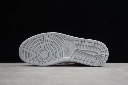 Nike Air Jordan 1 Mid SE Starfish Pure Platinum Sneakers