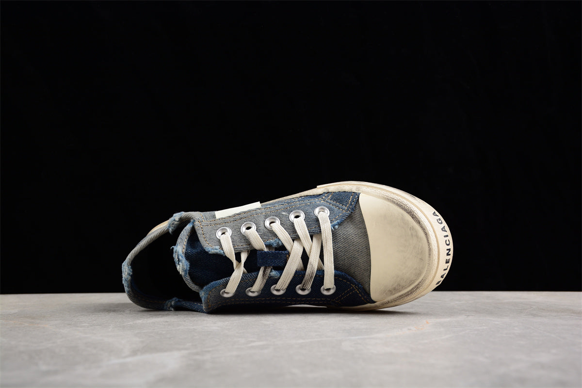 Balenciaga Paris Mid Denim Blue Sneakers