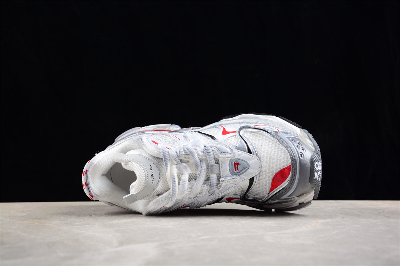 Balenciaga Runner 2.0 White Red Mesh Sneakers