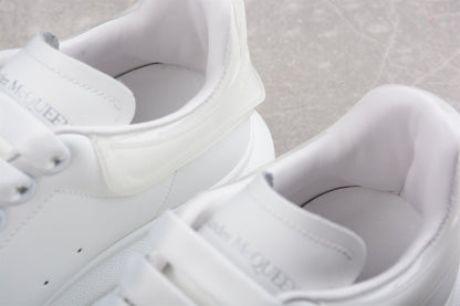 Alexander McQueen Oversized All White Leather Sneakers