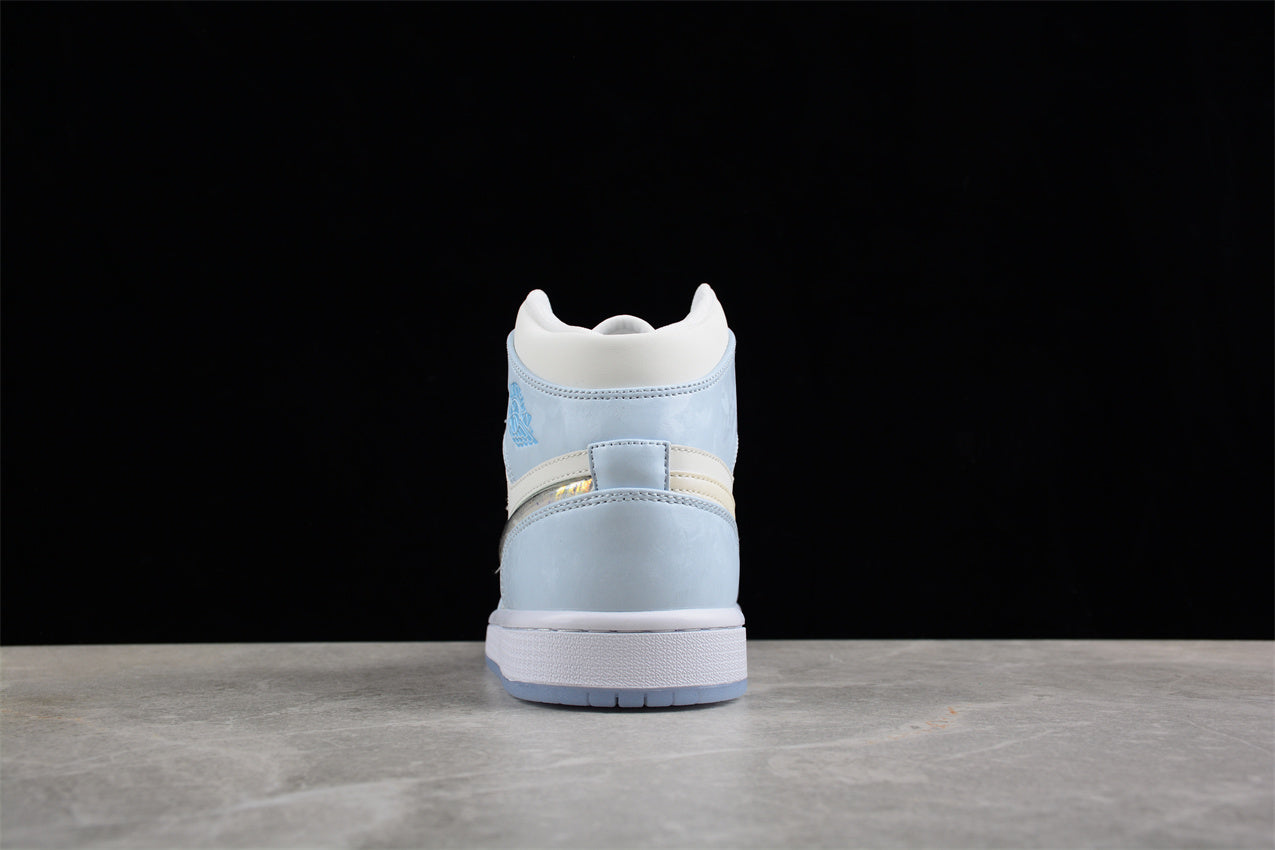 Air Jordan 1 Mid SE "Glitter Swoosh / Ice Blue"