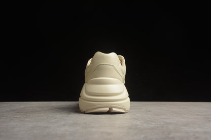 Gucci Rhyton Vintage Beige Leather Sneakers