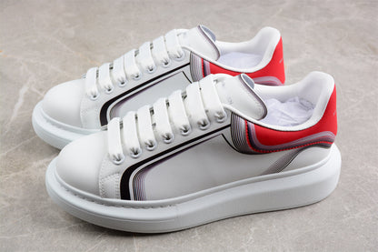 Alexander McQueen Oversized White Garnet Leather Sneakers