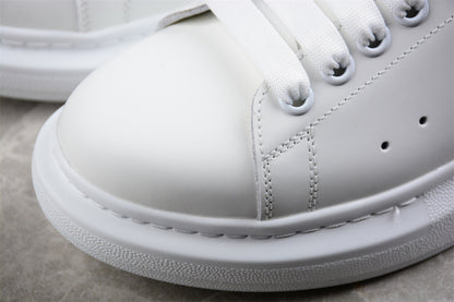 Alexander McQueen Oversized White Beige Leather Sneakers