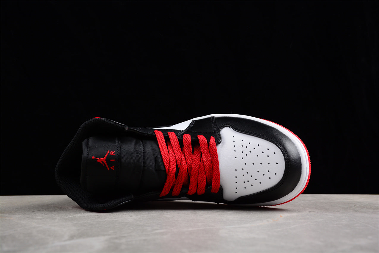 Nike Air Jordan 1 Mid "White/Black/Gym Red"
