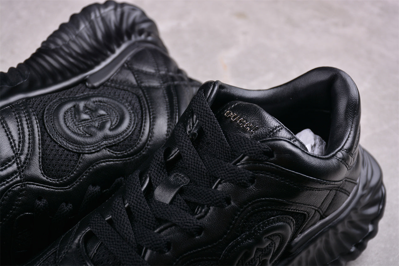 Gucci Ripple Black Leather Sneakers